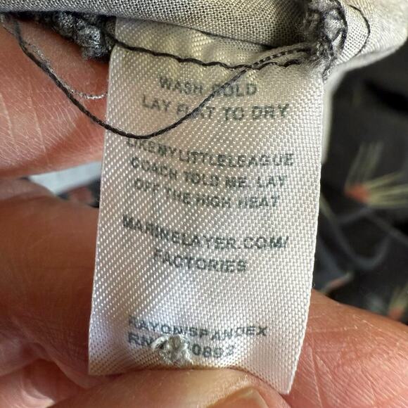 Marine Layer Zoey Dress Navy S Print Granola Girl Preppy Prep Secretary Ethical - Picture 9 of 12